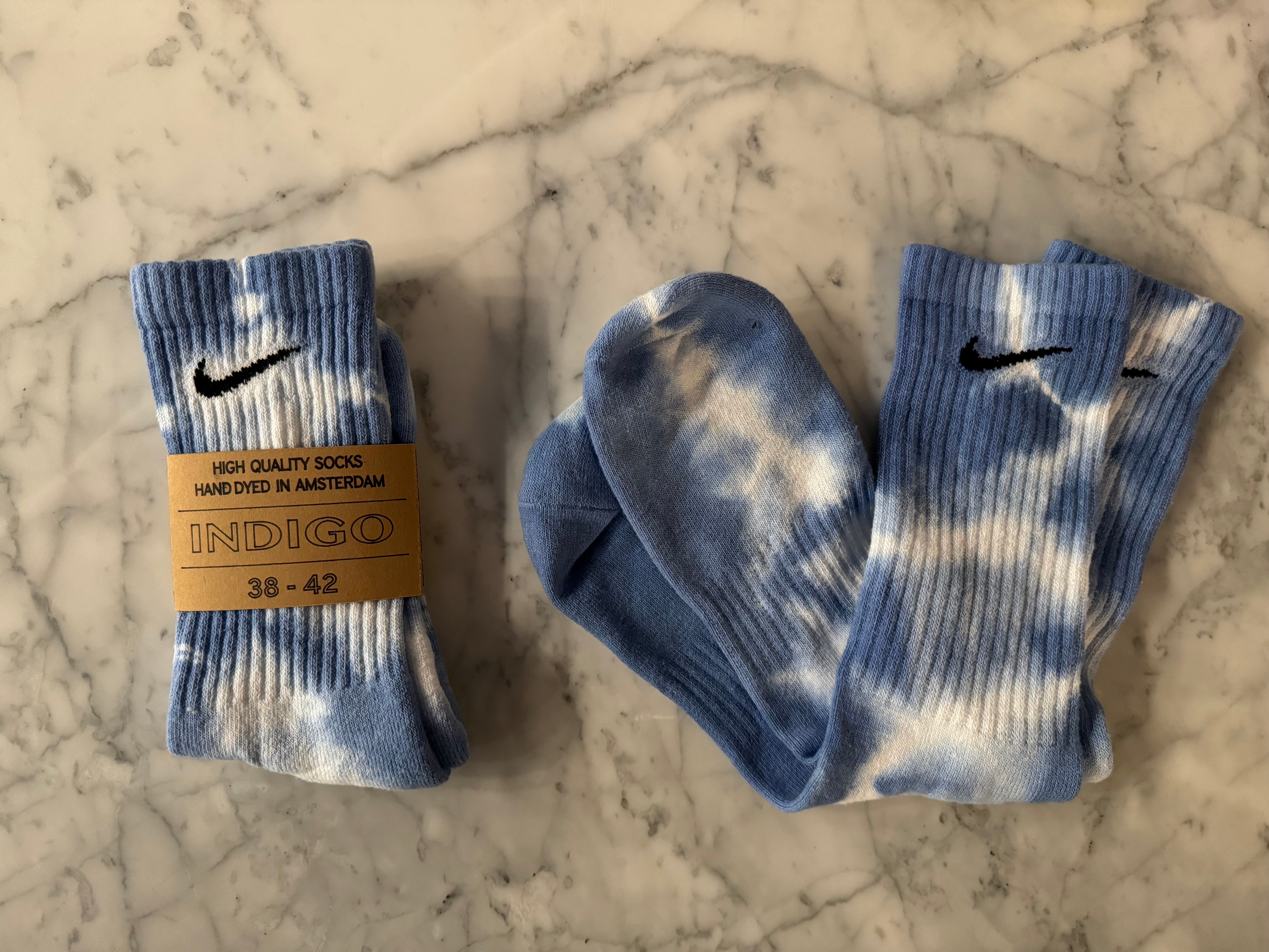 Indigo | Tie Dyed Nike Socks