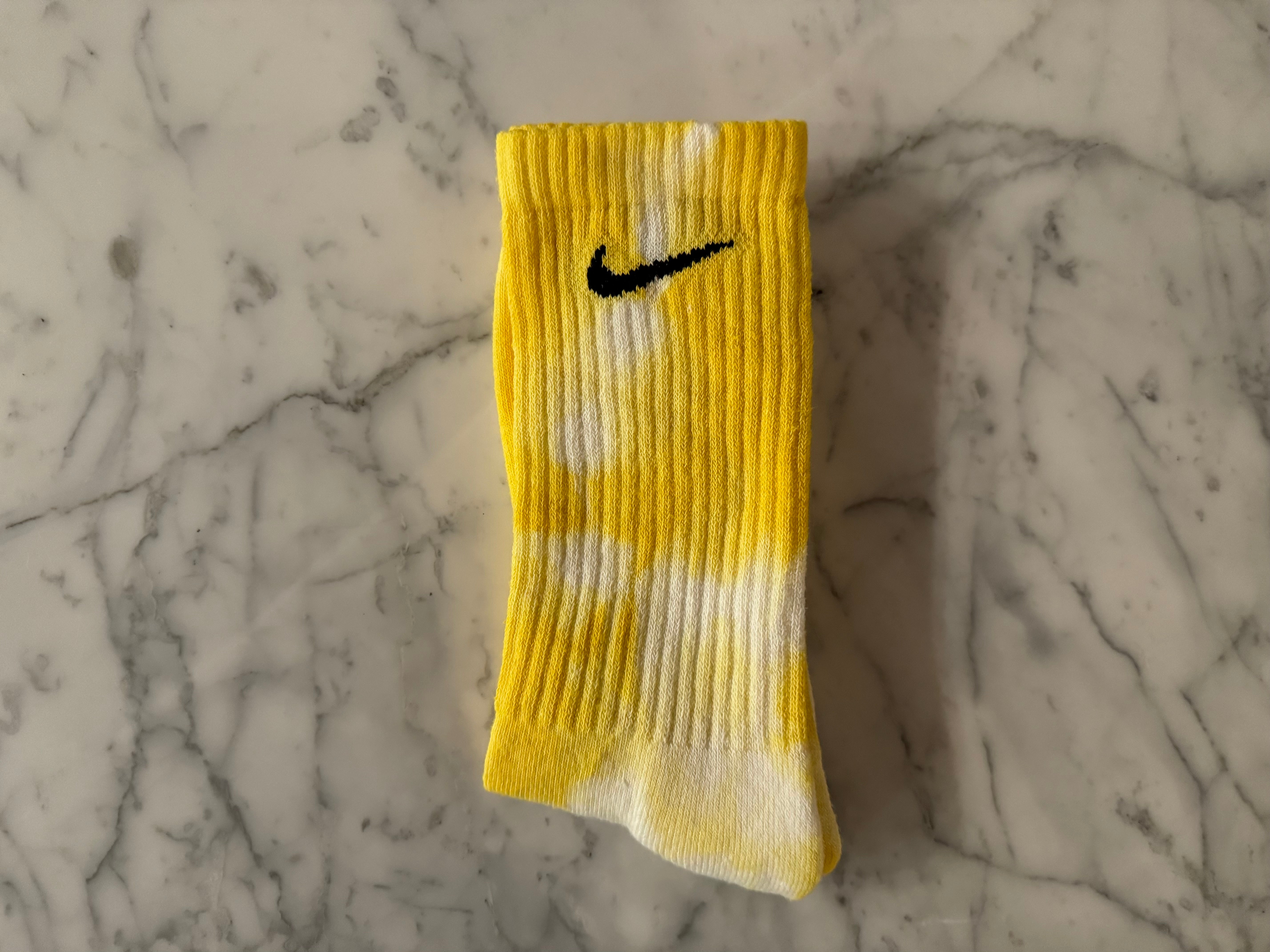 Yellow | Tie Dyed Nike Socks