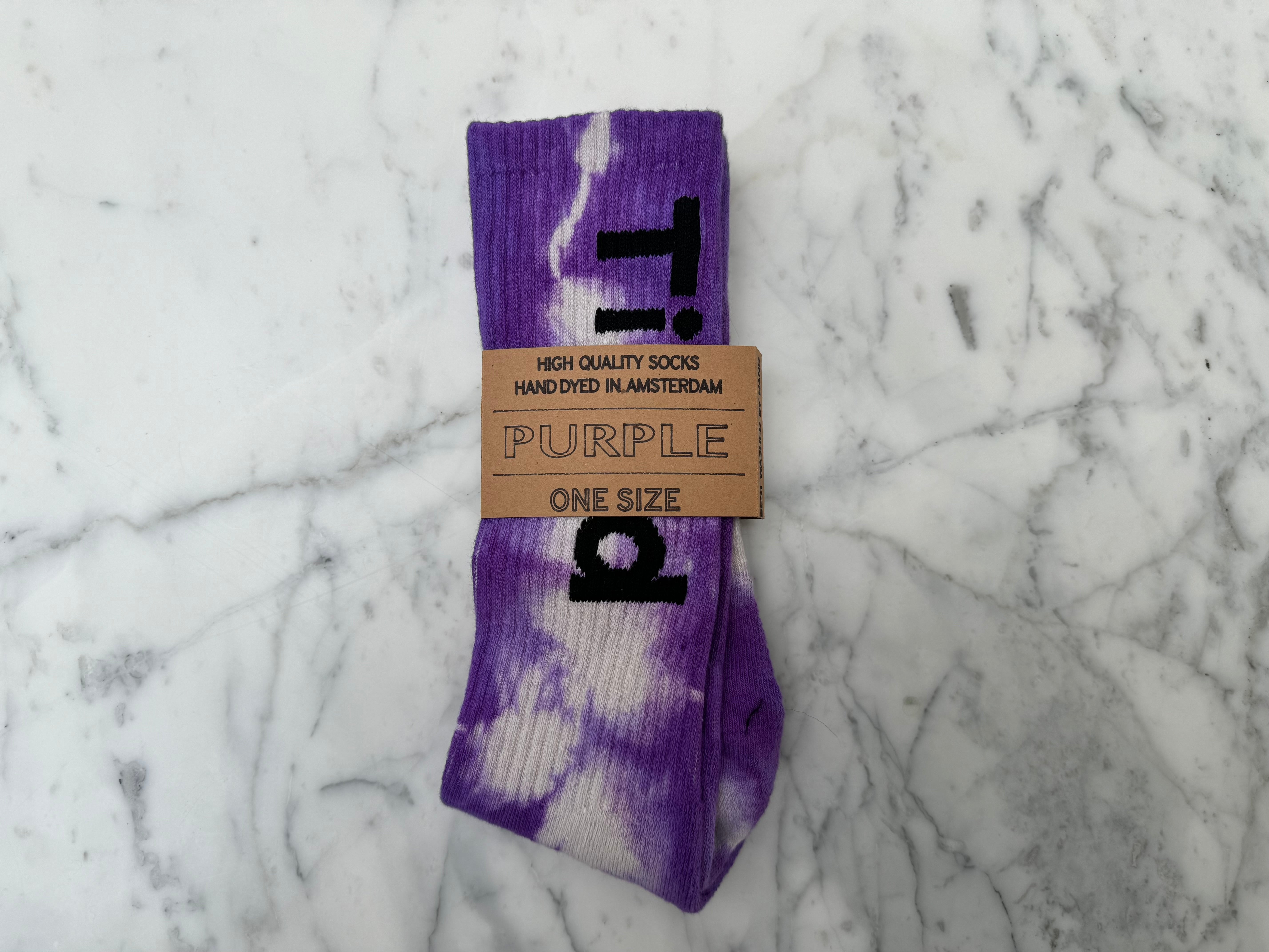 Purple | Tie Dyed Tired Socks